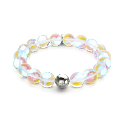 Regenbogen-Supernova | Silber | Galaxy-Glas-Statement-Armband